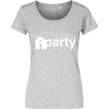 iHausparty iHausparty - Logo T-Shirt Girlshirt heather grey
