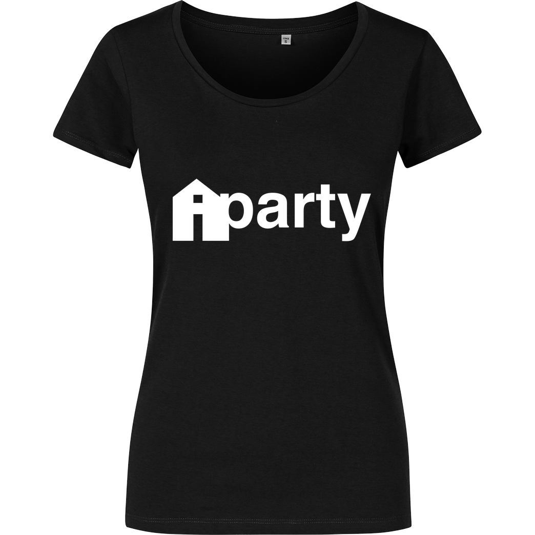 iHausparty iHausparty - Logo T-Shirt Girlshirt schwarz