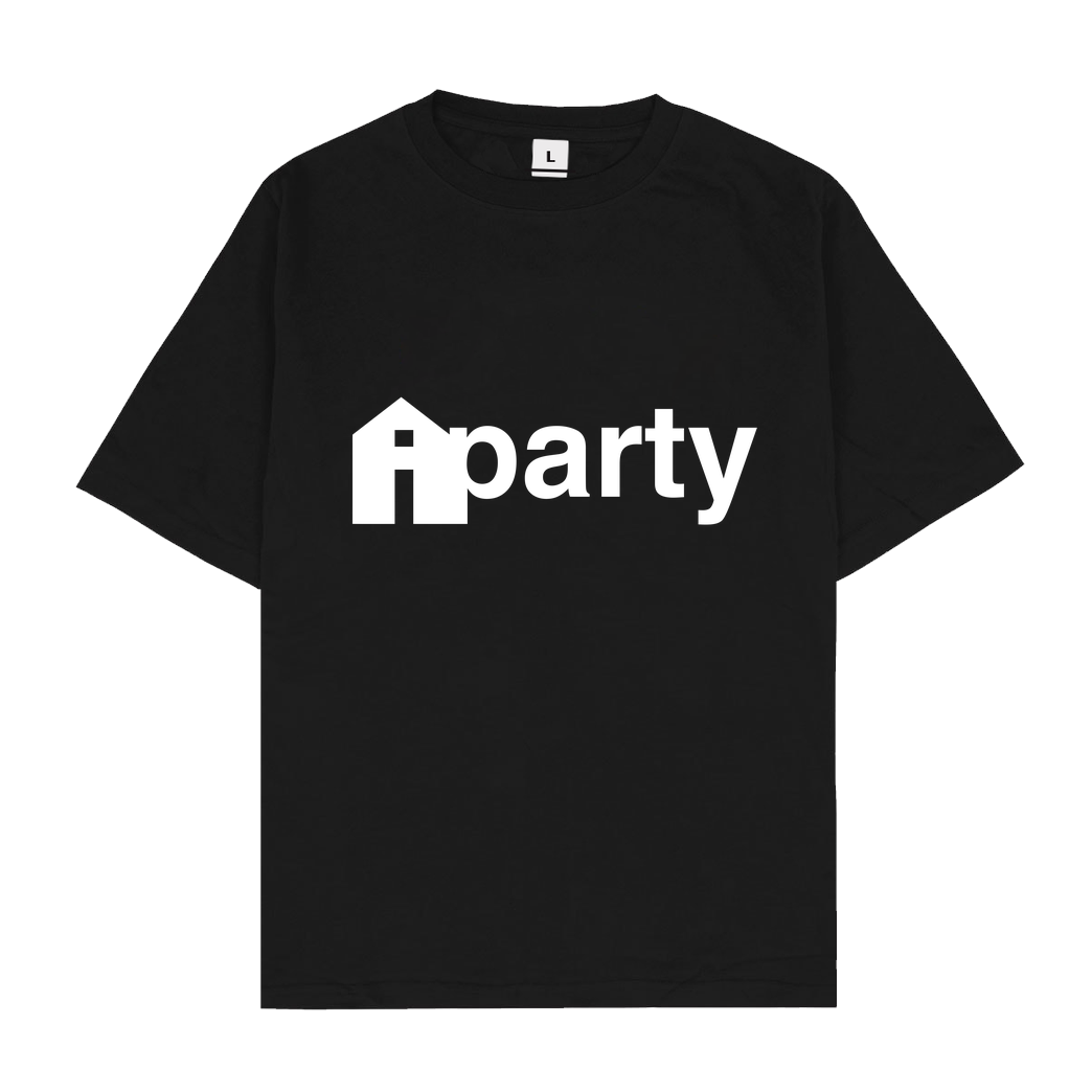 iHausparty iHausparty - Logo T-Shirt Oversize T-Shirt - Black