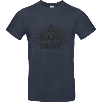 IamHaRa Illuminati Confirmed T-Shirt B&C EXACT 190 - Navy