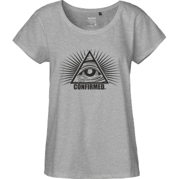 IamHaRa Illuminati Confirmed T-Shirt Fairtrade Loose Fit Girlie - heather grey
