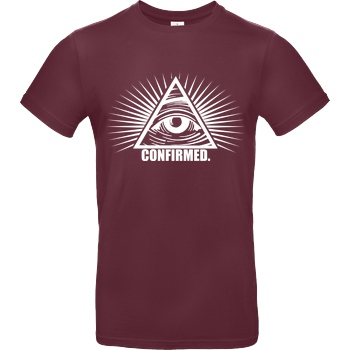 IamHaRa Illuminati Confirmed T-Shirt B&C EXACT 190 - Burgundy