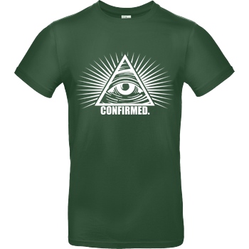 IamHaRa Illuminati Confirmed T-Shirt B&C EXACT 190 -  Bottle Green