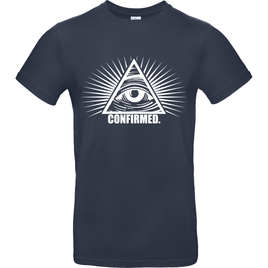 IamHaRa Illuminati Confirmed T-Shirt B&C EXACT 190 - Navy