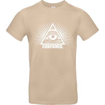 IamHaRa Illuminati Confirmed T-Shirt B&C EXACT 190 - Sand