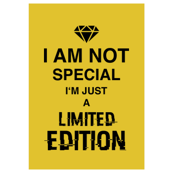 I'm not Special Art Print yellow
