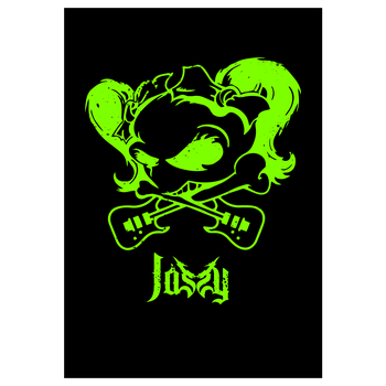 Jassy J - Skull Art Print black