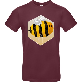 Jaybee Jaybee - Jay to the Bee T-Shirt B&C EXACT 190 - Burgundy