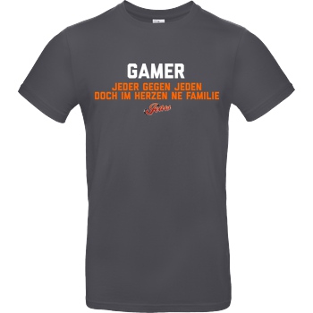Jeaw Jeaw - Gamer T-Shirt B&C EXACT 190 - Dark Grey