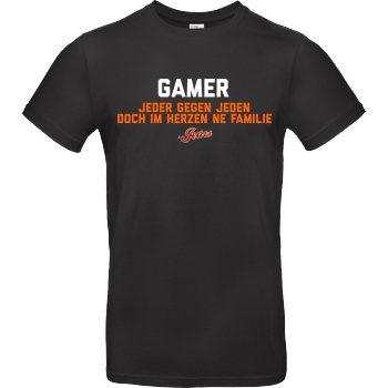 Jeaw Jeaw - Gamer T-Shirt B&C EXACT 190 - Black
