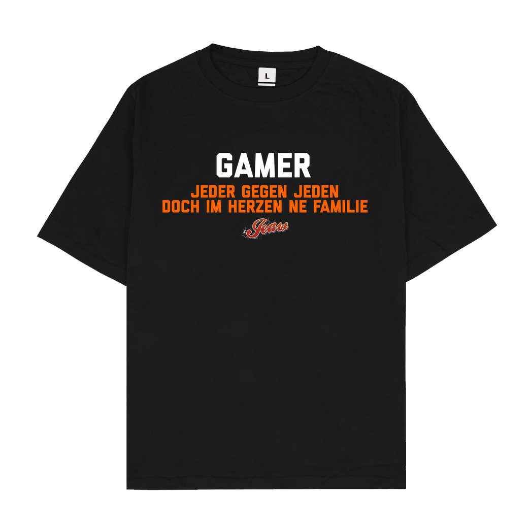 Jeaw Jeaw - Gamer T-Shirt Oversize T-Shirt - Black