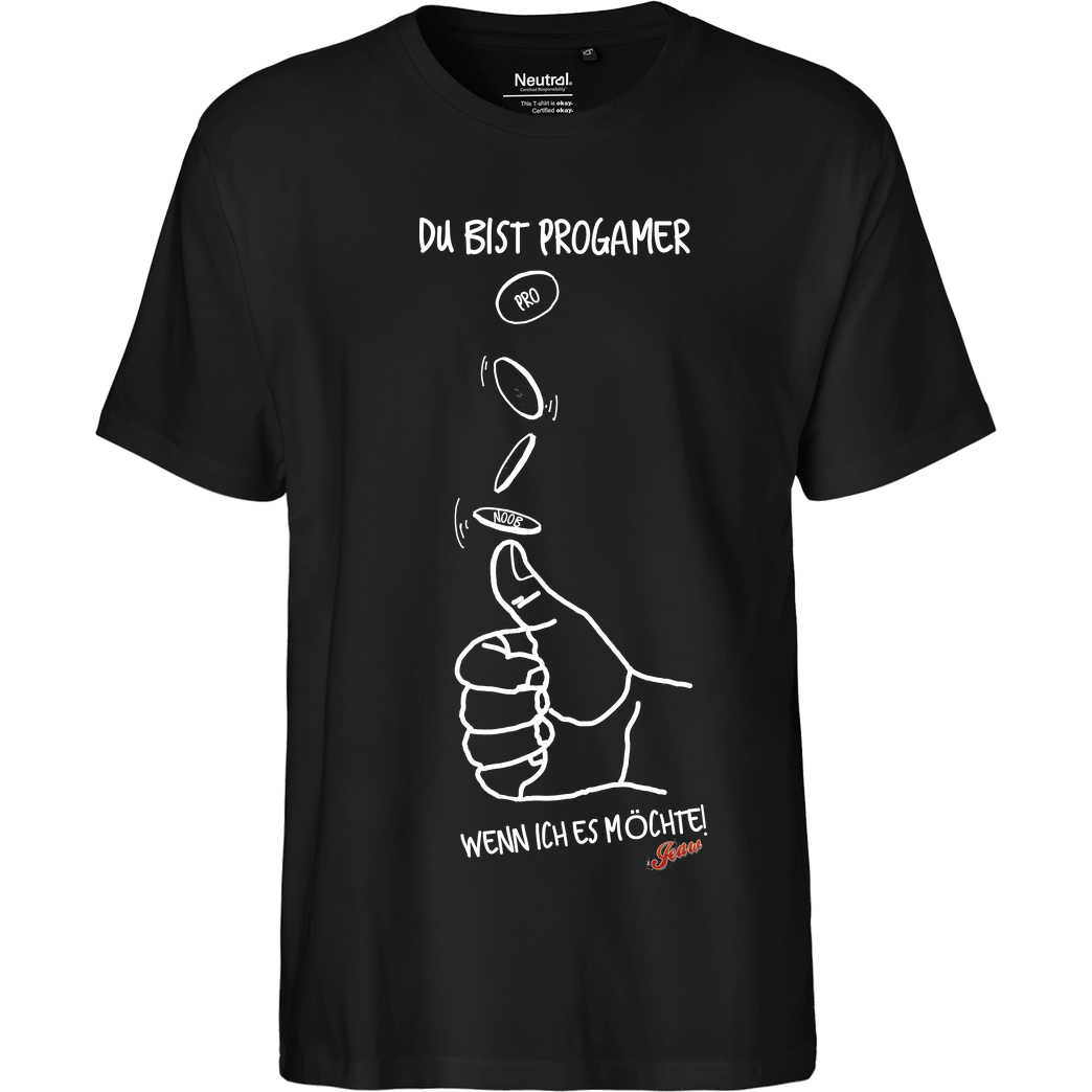 Jeaw Jeaw - Progamer T-Shirt Fairtrade T-Shirt - black