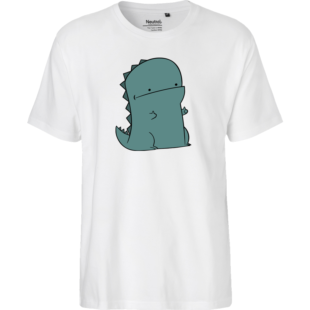 JerichoFive Jericho Five - Thumbs Up Dino T-Shirt Fairtrade T-Shirt - white