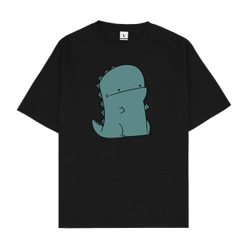 JerichoFive Jericho Five - Thumbs Up Dino T-Shirt Oversize T-Shirt - Black