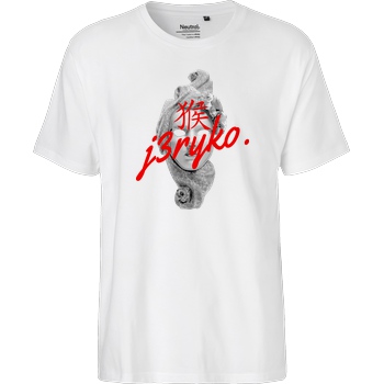 JERYKO Jeryko - Mask Logo T-Shirt Fairtrade T-Shirt - white