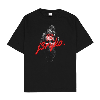 JERYKO Jeryko - Mask Logo T-Shirt Oversize T-Shirt - Black