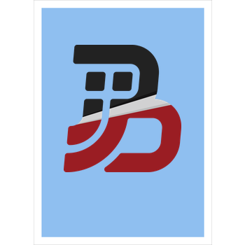 JJB - Colored Logo Art Print light blue