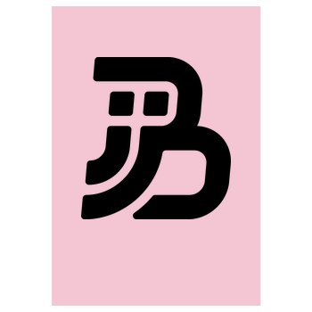 JJB - Plain Logo Art Print pink