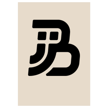 JJB - Plain Logo Art Print sand