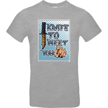 Jorgo Jorgo - Knife to meet you T-Shirt B&C EXACT 190 - heather grey