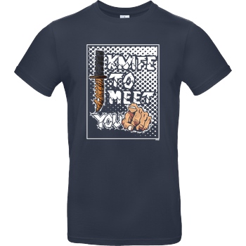Jorgo Jorgo - Knife to meet you T-Shirt B&C EXACT 190 - Navy