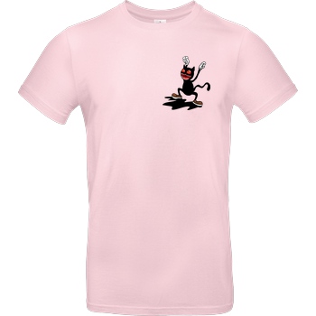 Kamberg TV Kamberg TV - Cartoon Cat Pocket T-Shirt B&C EXACT 190 - Light Pink