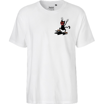 Kamberg TV - Cartoon Cat Pocket Fairtrade T-Shirt - white