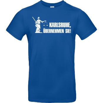 None Karlsruhe, übernehmen sie T-Shirt B&C EXACT 190 - Royal Blue