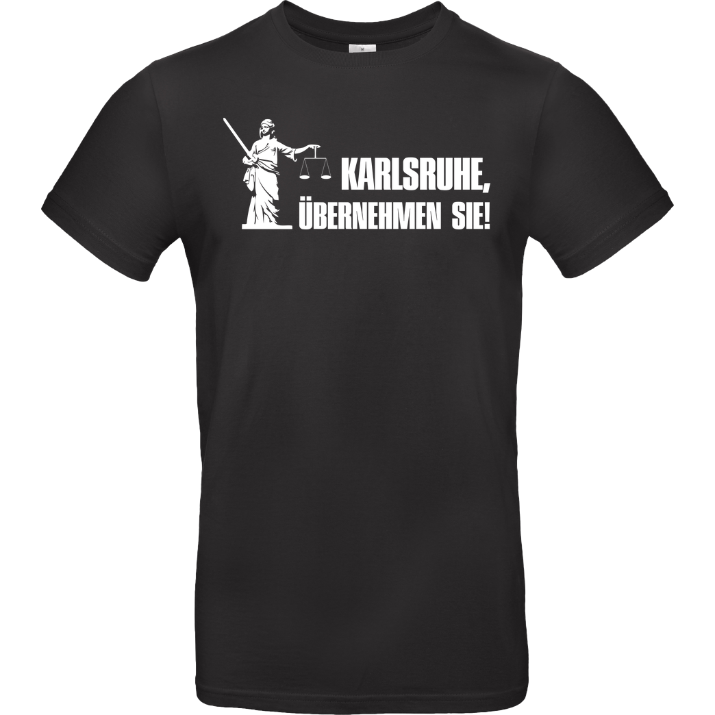 None Karlsruhe, übernehmen sie T-Shirt B&C EXACT 190 - Black