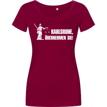 None Karlsruhe, übernehmen sie T-Shirt Girlshirt berry