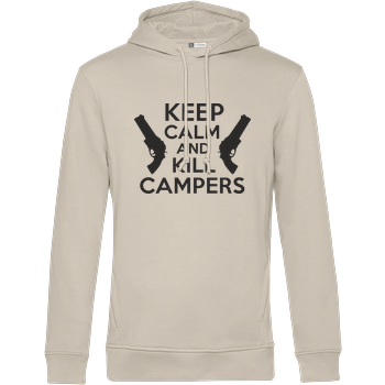 Keep Calm and Kill Campers B&C HOODED INSPIRE - Off-White