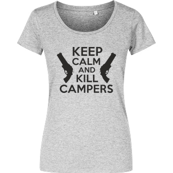 bjin94 Keep Calm and Kill Campers T-Shirt Girlshirt heather grey