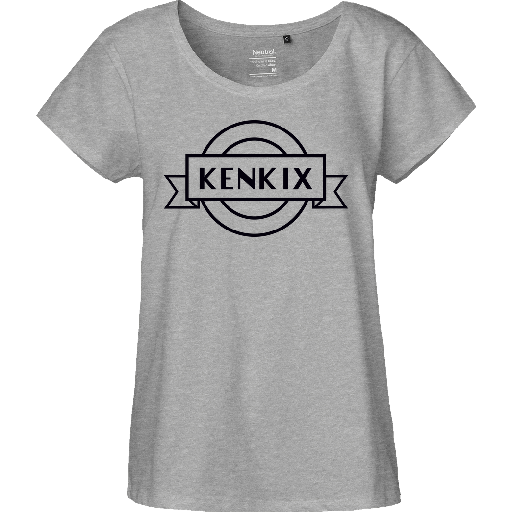 KenkiX KenkiX - Logo T-Shirt Fairtrade Loose Fit Girlie - heather grey