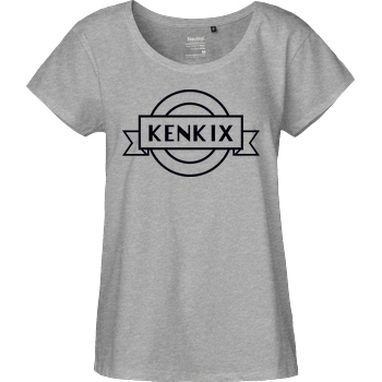 KenkiX KenkiX - Logo T-Shirt Fairtrade Loose Fit Girlie - heather grey