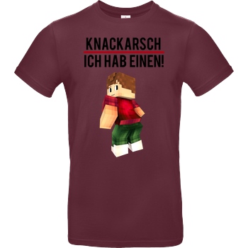 KillaPvP KillaPvP - Knackarsch T-Shirt B&C EXACT 190 - Burgundy