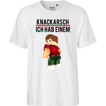 KillaPvP - Knackarsch Fairtrade T-Shirt - white