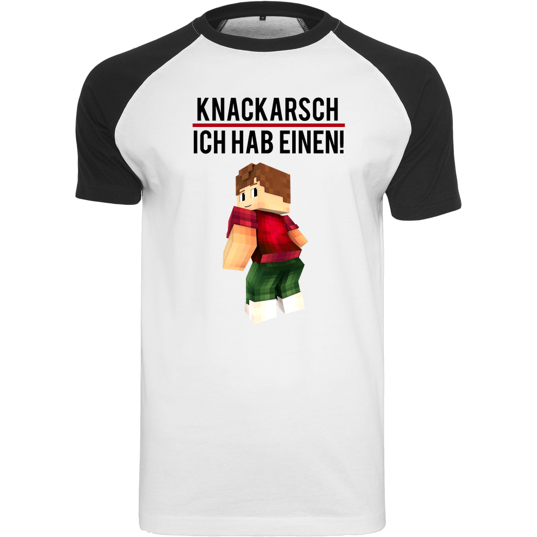 KillaPvP KillaPvP - Knackarsch T-Shirt Raglan Tee white