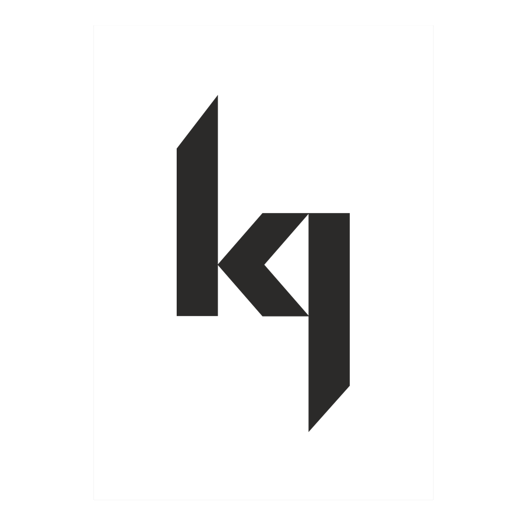 Kjunge Kjunge - Logo Druck Kunstdruck weiss