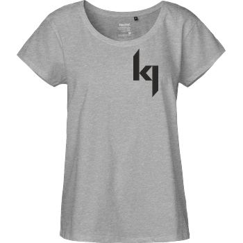 Kjunge Kjunge - Small Logo T-Shirt Fairtrade Loose Fit Girlie - heather grey