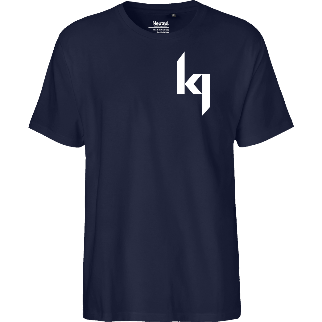 Kjunge Kjunge - Small Logo T-Shirt Fairtrade T-Shirt - navy