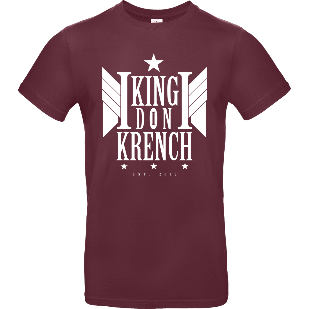 Krench Royale Krencho - Don Krench Wings T-Shirt B&C EXACT 190 - Burgundy