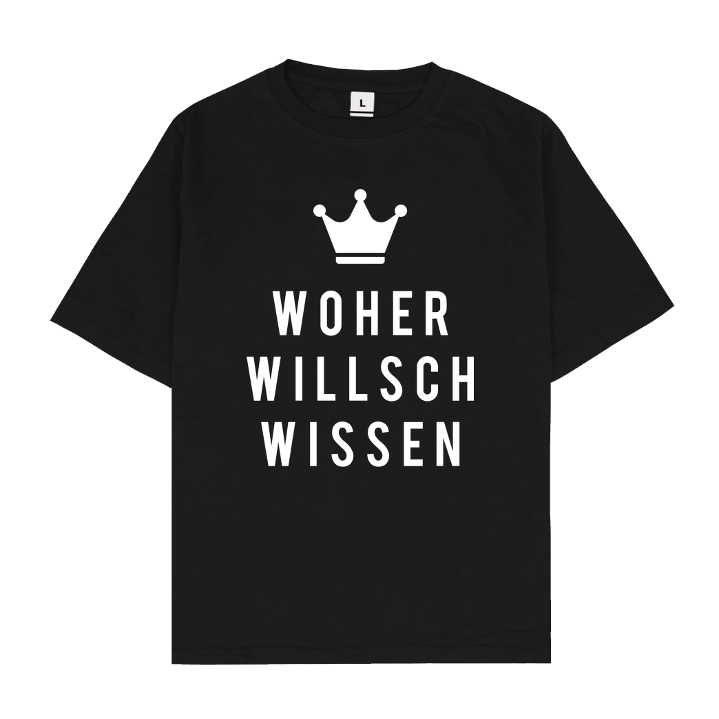 Krench Royale Krencho - Woher willsch wissen T-Shirt Oversize T-Shirt - Black