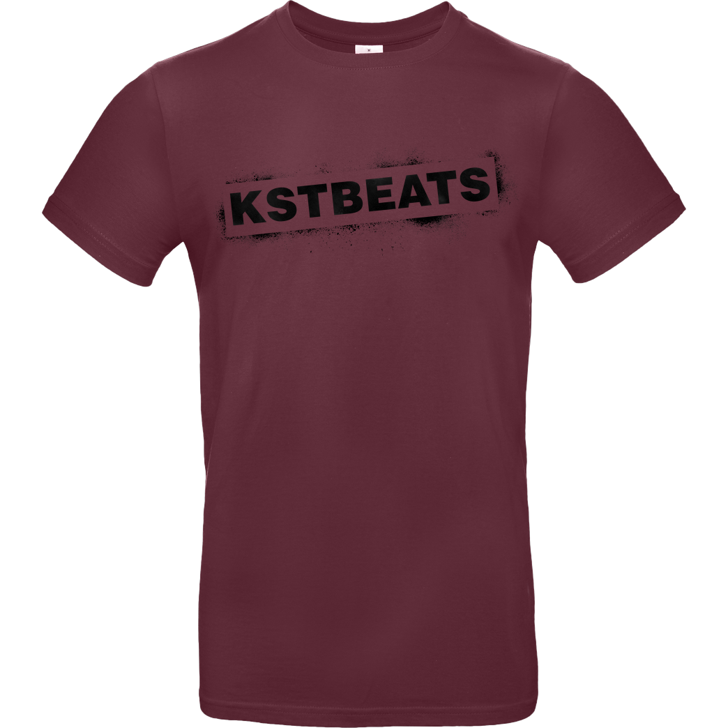 KsTBeats KsTBeats - Splatter T-Shirt B&C EXACT 190 - Burgundy