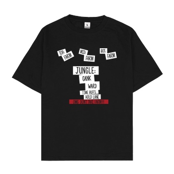 bjin94 Lane Rules T-Shirt Oversize T-Shirt - Black