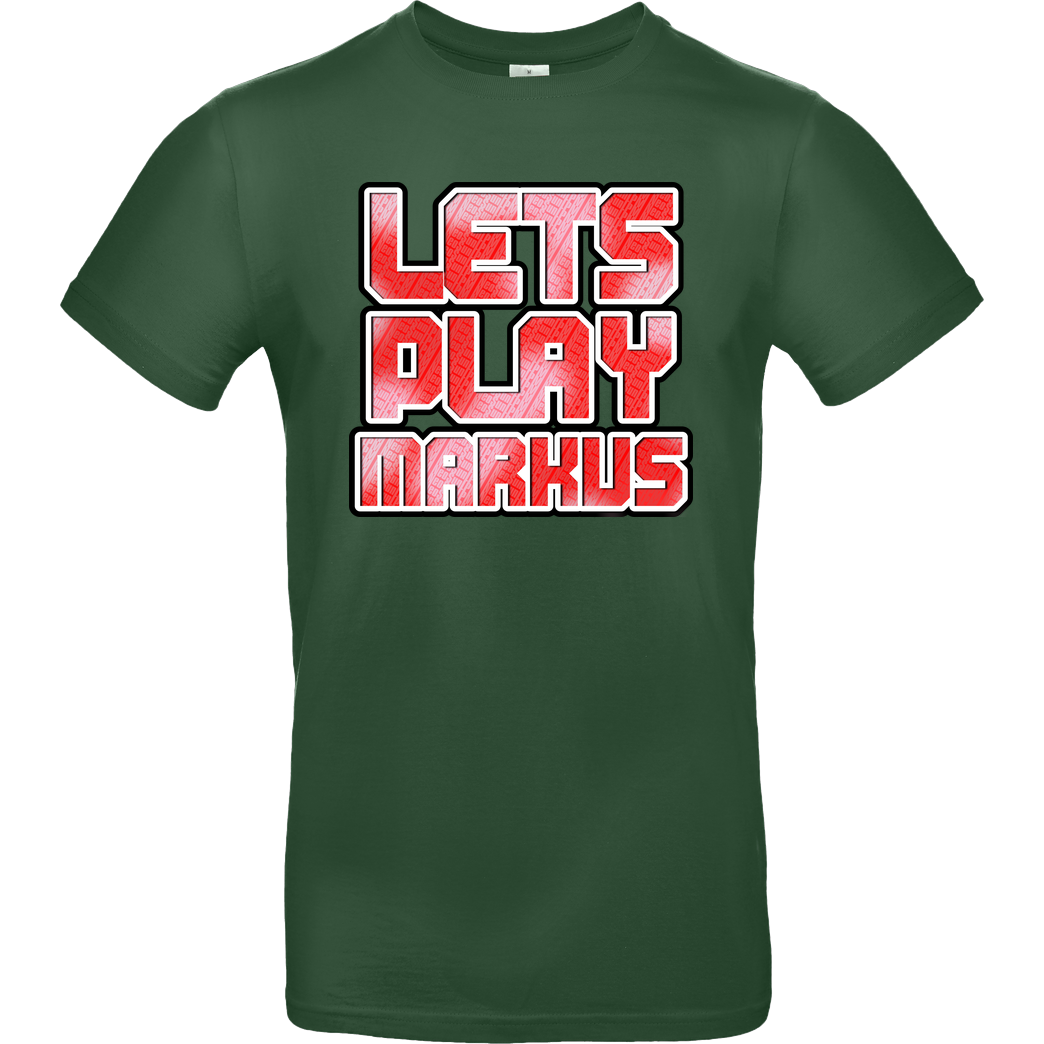 LETSPLAYmarkus LetsPlayMarkus - Logo T-Shirt B&C EXACT 190 -  Bottle Green