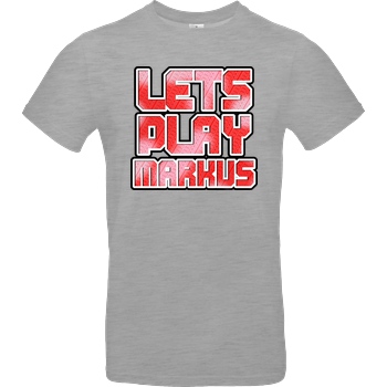 LETSPLAYmarkus LetsPlayMarkus - Logo T-Shirt B&C EXACT 190 - heather grey