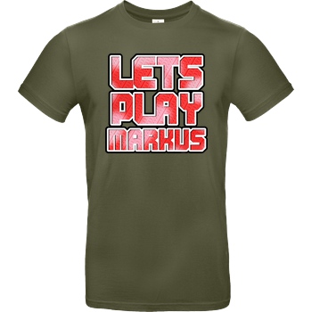 LETSPLAYmarkus LetsPlayMarkus - Logo T-Shirt B&C EXACT 190 - Khaki