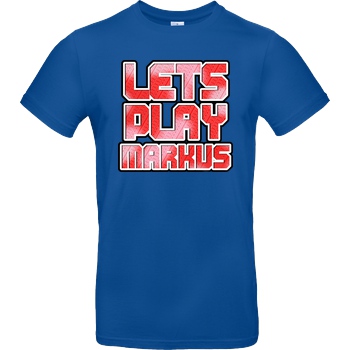 LETSPLAYmarkus LetsPlayMarkus - Logo T-Shirt B&C EXACT 190 - Royal Blue