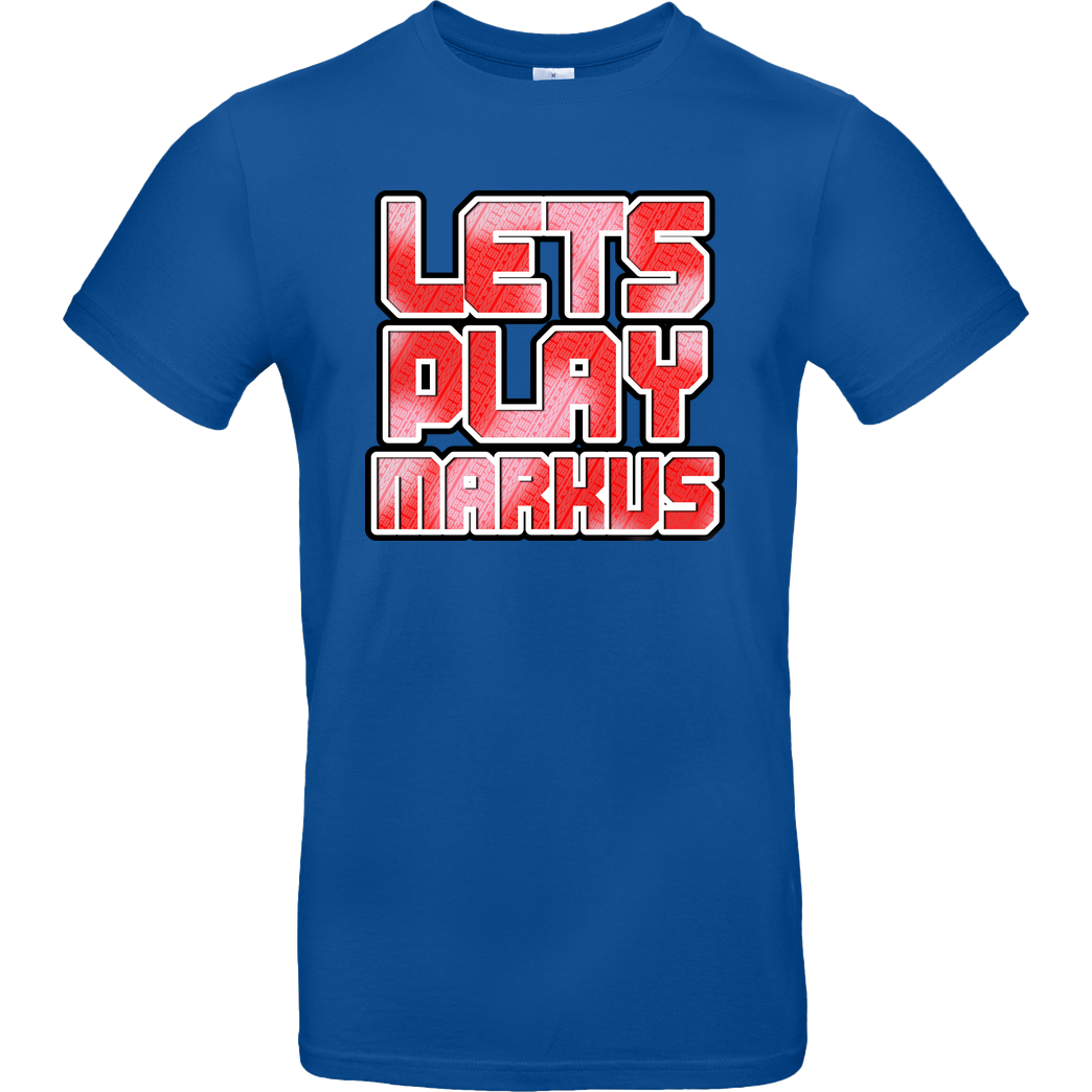 LETSPLAYmarkus LetsPlayMarkus - Logo T-Shirt B&C EXACT 190 - Royal Blue