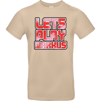 LETSPLAYmarkus LetsPlayMarkus - Logo T-Shirt B&C EXACT 190 - Sand